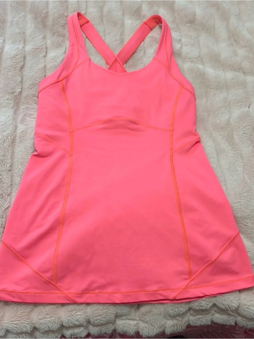 lululemon athletica Neon Pink Cross-Back Tank